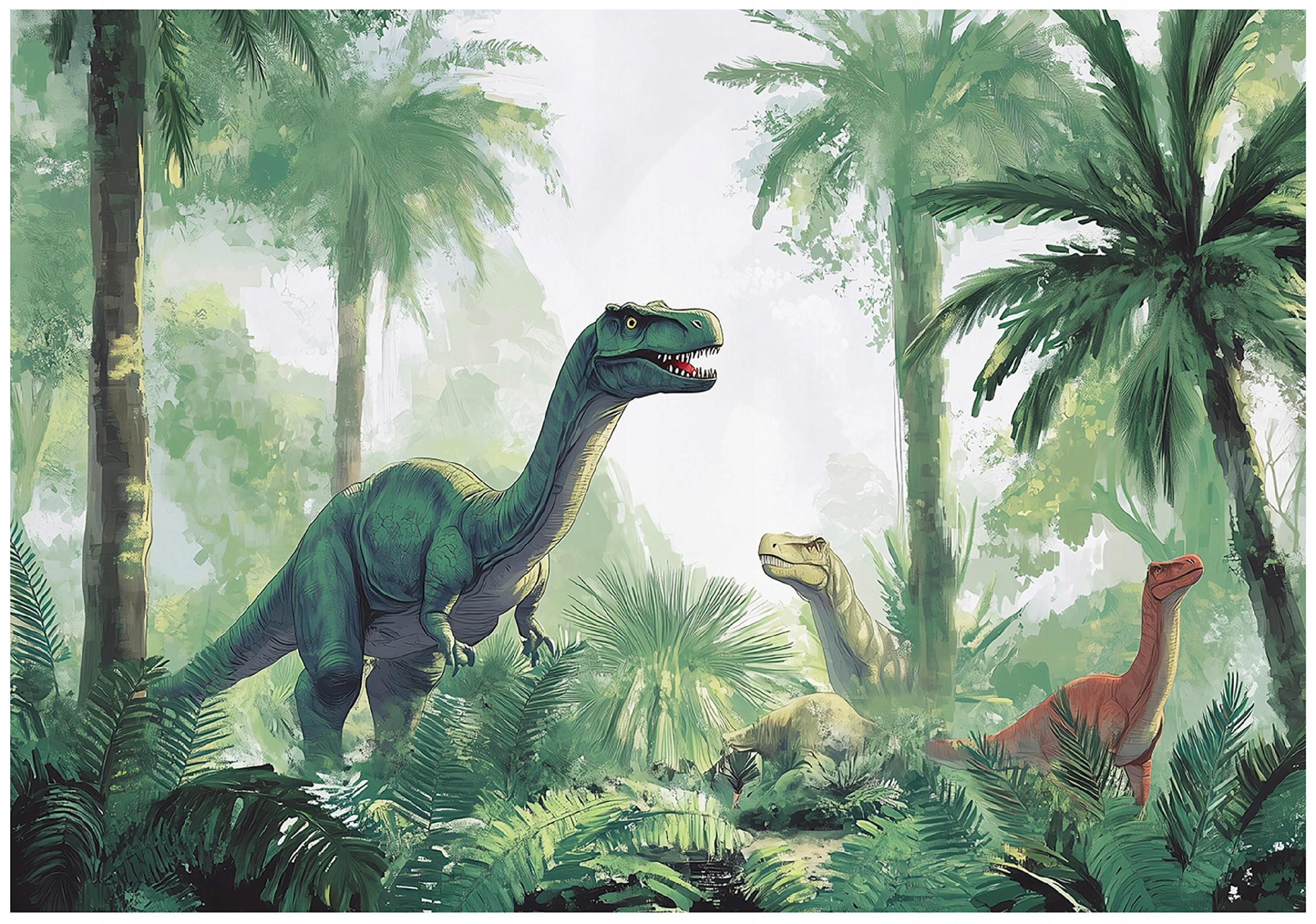 FOTOTAPETE Kinderzimmer Junge Dinosaurier Vlies Tapete 350x250 - Multicolor, Papier (350/250cm) - Wallarena