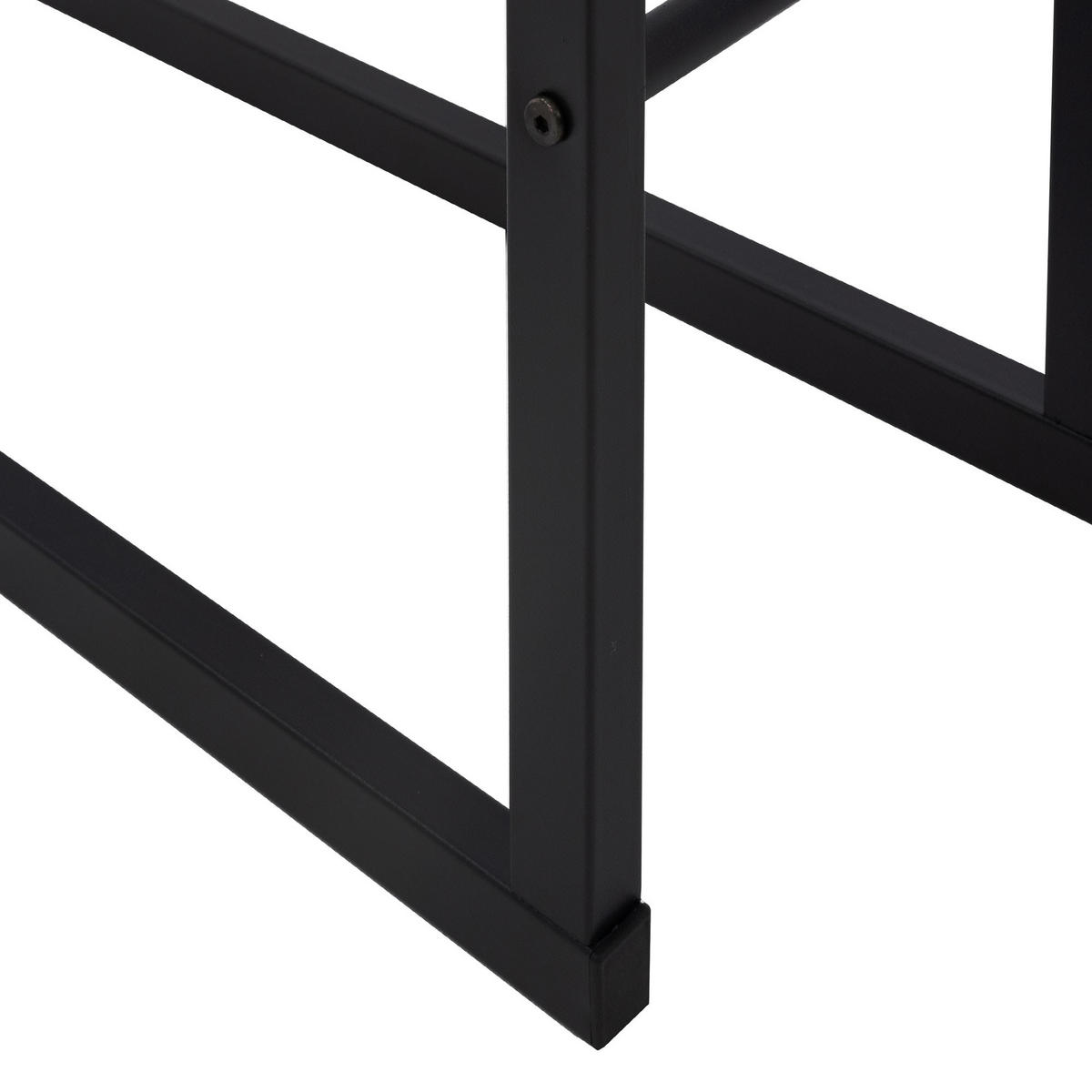 KAMINHOLZREGAL - Schwarz, Metall (25/150/40cm) - ML-DESIGN