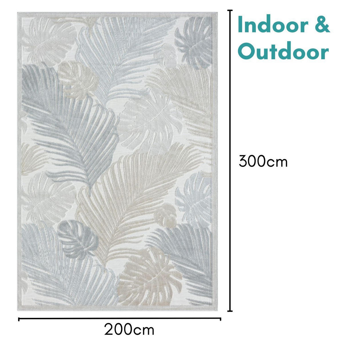 OUTDOORTEPPICH Cody Hellgrau,Beige,Sandfarben 200/300 cm - Hellgrau, Textil (200/300cm) - My-Rug