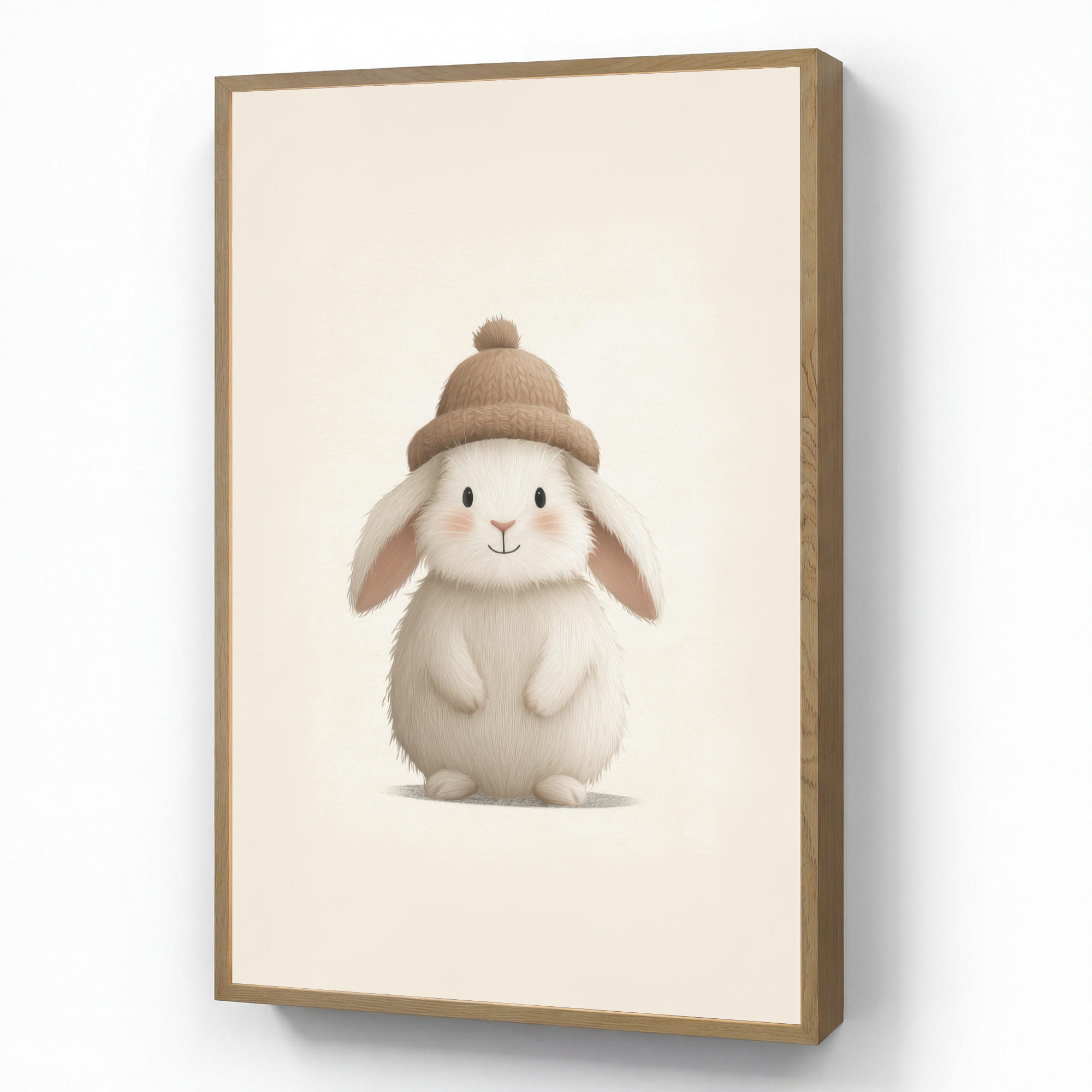 OnlyWow NÁSTĚNNÁ LAMPA S AKUMULÁTOREM Králík - Klobouk - Uši - béžový 60x90 cm