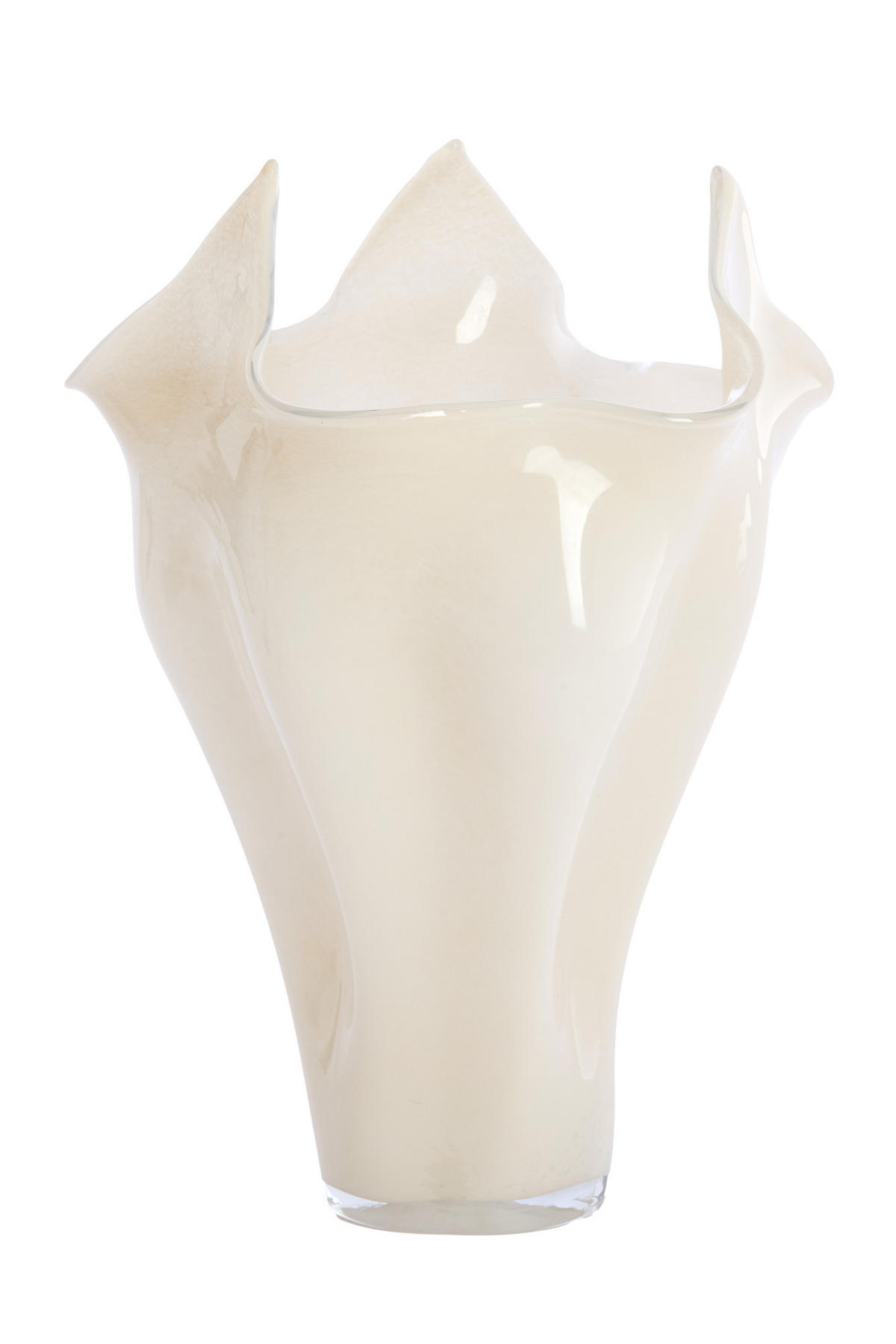 VASE Aiora Weiß Ø42/53 cm - Weiß, Glas (42/53cm) - Light & Living