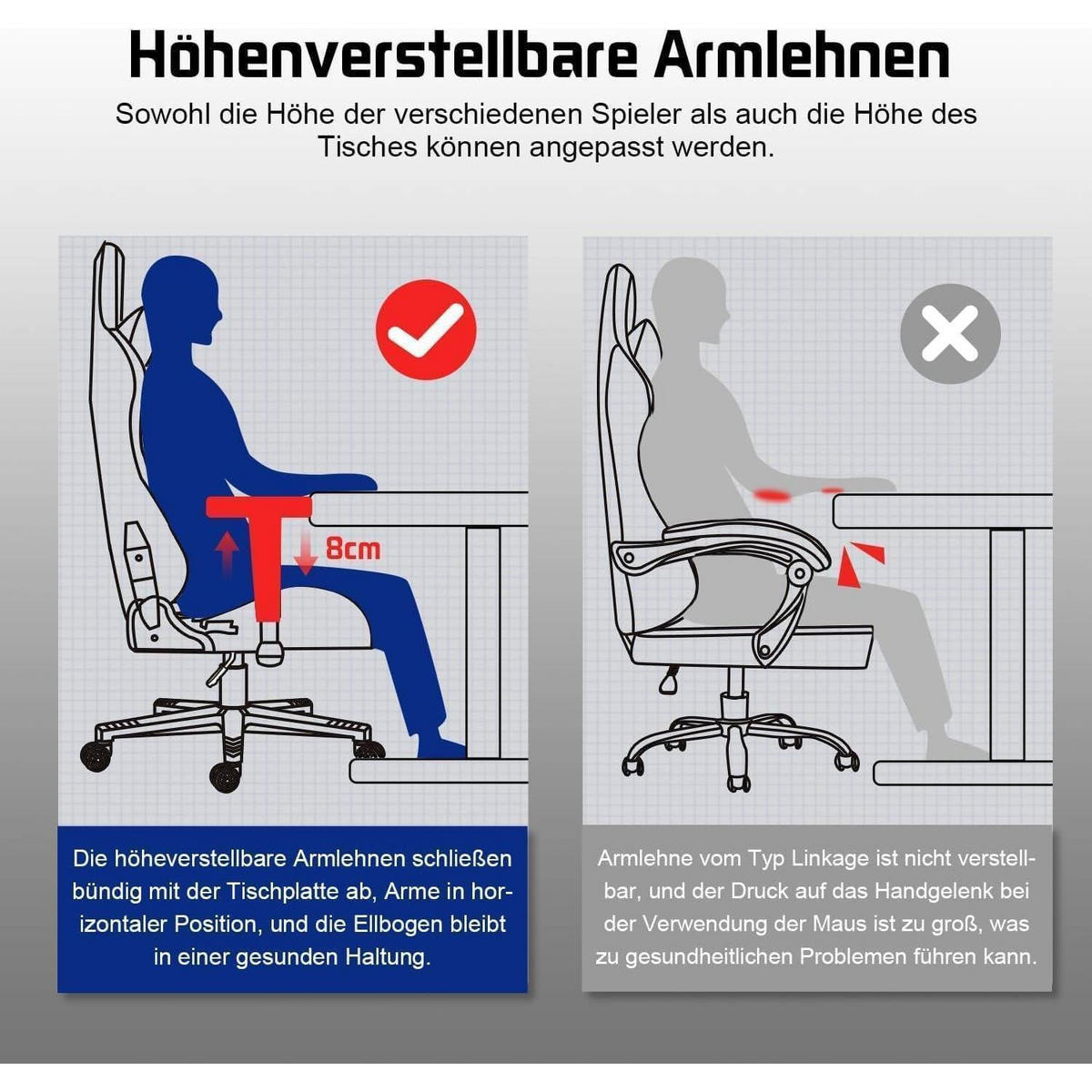 GAMING Stuhl Ergonomisch Lila 150 kg Belastbarkeit - Lila, Kunststoff (71/137/71cm)