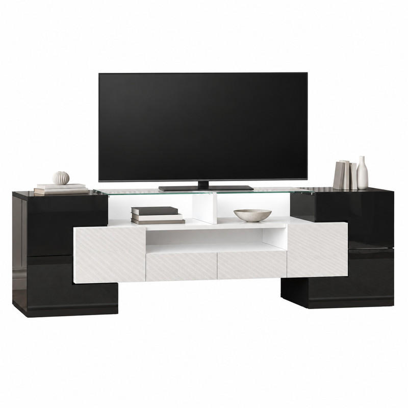 Beauniv Tv-Schrank Schwarz 30x51x145 cm