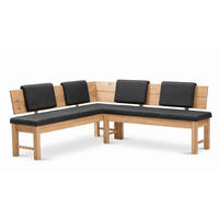 ECKBANK mit Truhe Dyan 2 für 5 Personen Massivholz Wildeiche/Grau - Wildeiche/Grau, Holz (167/192cm) - 58aufmkessel