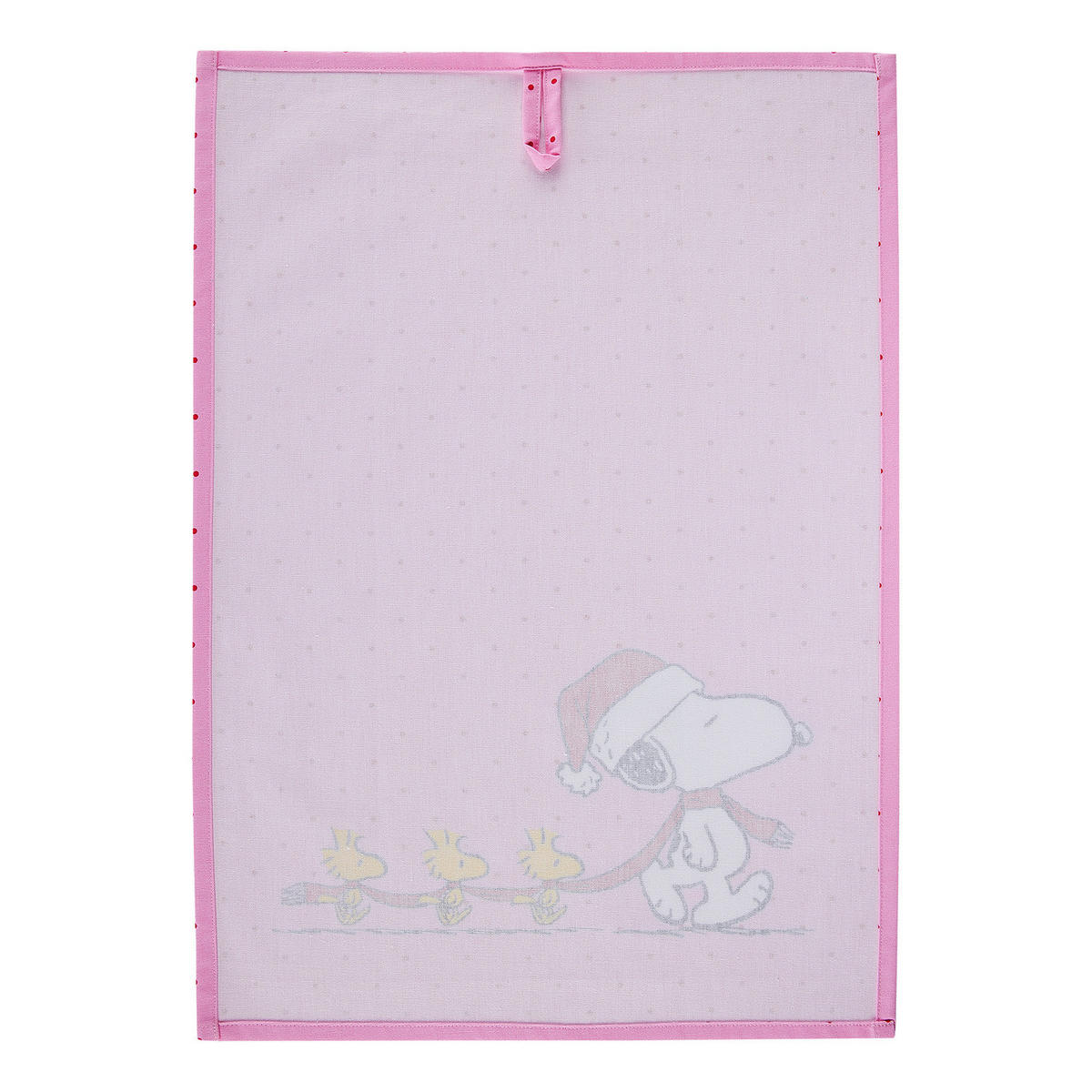 GESCHIRRTUCH Peanuts Punkte - Pink, Textil (38/54cm) - Butlers