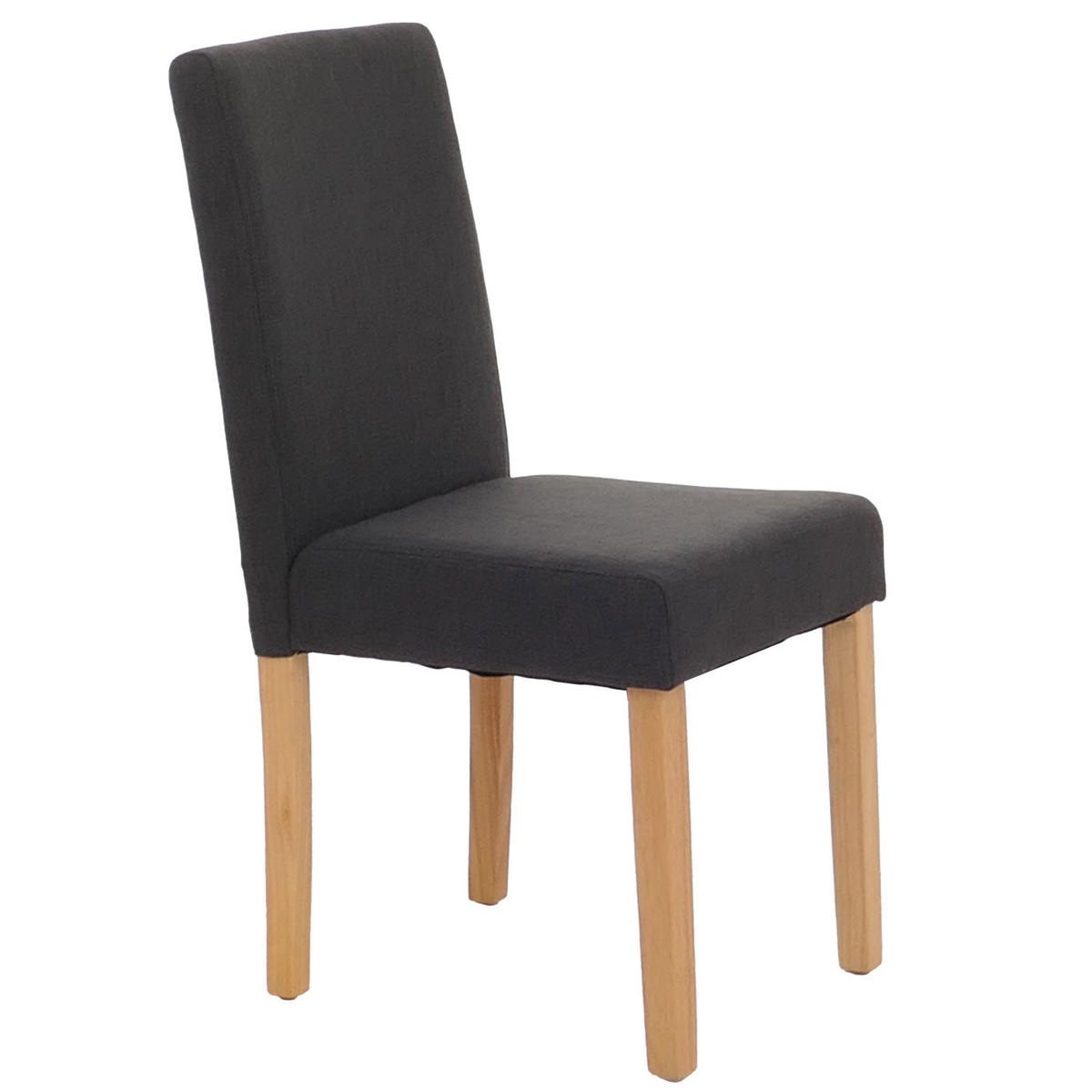 ESSZIMMERSTUHL 6er-Set klassisch und zeitlos 90x43x48cm Sitzhöhe 45cm Textil helle Beine Schwarz - Schwarz, Textil (43/90/48cm) - CHEFGASTRO