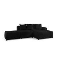 ECKSOFA Megan Xs In Poso - Schwarz, Holzwerkstoff/Textil (304/165cm) - Fun Möbel