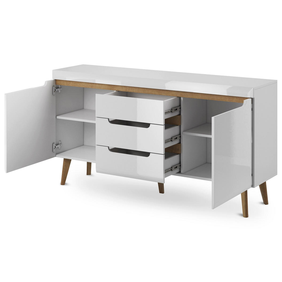 KOMMODE Trava Artisan-Eiche - Sandfarben, Holz (160/83/40cm) - Pillovely
