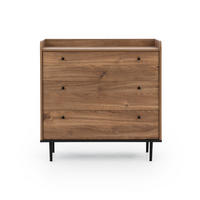 KOMMODE Vasilia mit 3 Schubladen, Brandy Castello - Eichefarben, Holzwerkstoff (90/90/45cm) - Beautysofa