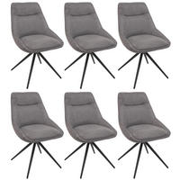 ESSZIMMERSTUHL Grau 6er-Set - Grau, Textil (51/86/60cm) - MCW