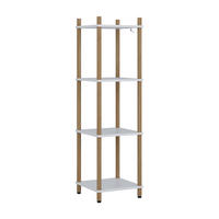 ROHOVÁ POLICE Bivio Bílá/borovice - bílá, kompozitní dřevo (30/102.5/30cm) - Vicco