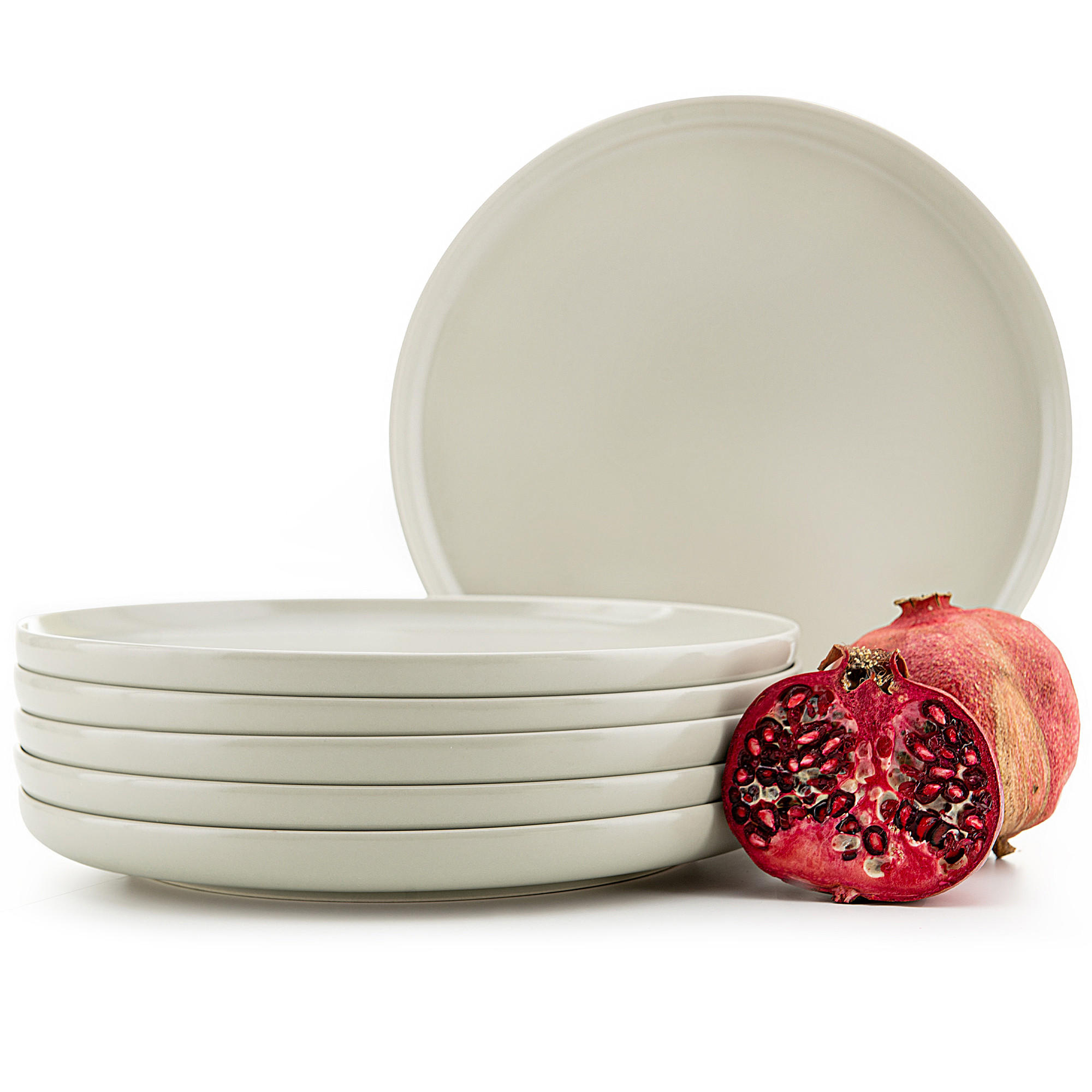 TELLER-SET VICTO 6-tlg Speiseteller, matt beige/grün/grau - Beige, Keramik (27cm) - KONSIMO®