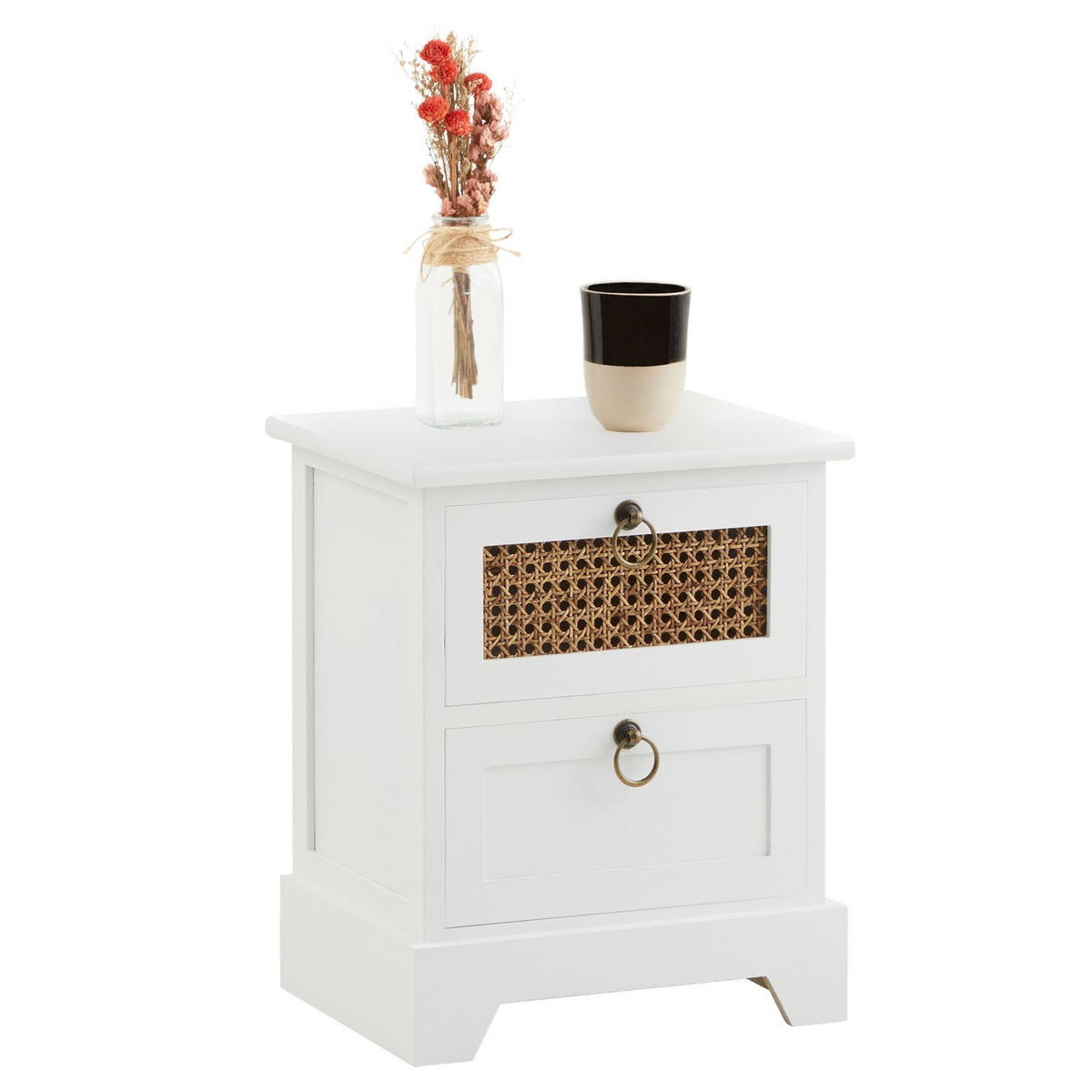 NACHTTISCH PADMA - Weiß, Holz (35/43/29cm) - CARO-Möbel
