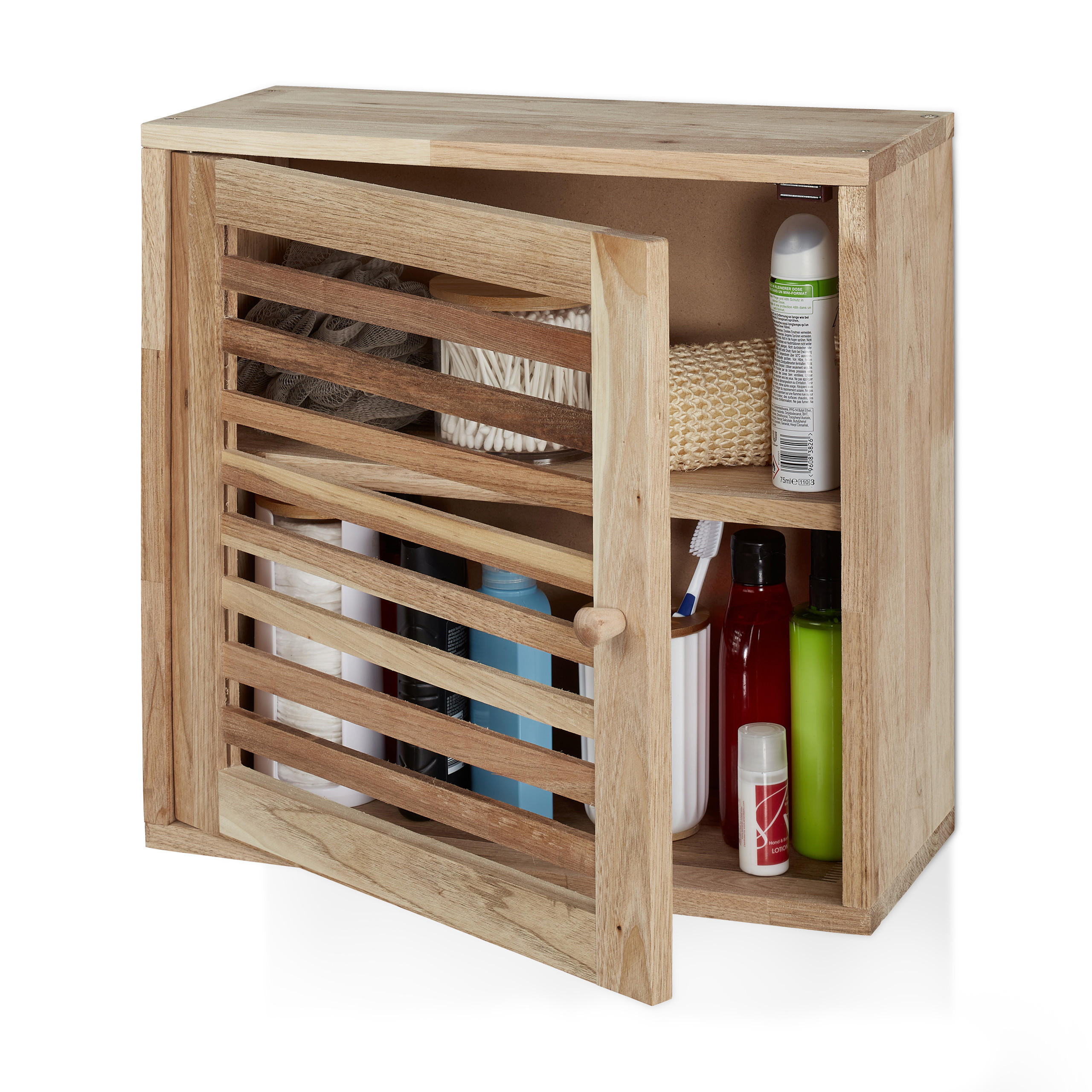 WANDSCHRANK - Hellbraun, Holz (42/42/18cm) - Relaxdays