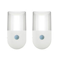 LED-NACHTLICHT - mit Dämmerungssensor und Bewegungsmelder für sanfte Beleuchtung, schwarz, 2er-Set - Weiß, Kunststoff (8.6/5/10cm) - Northpoint