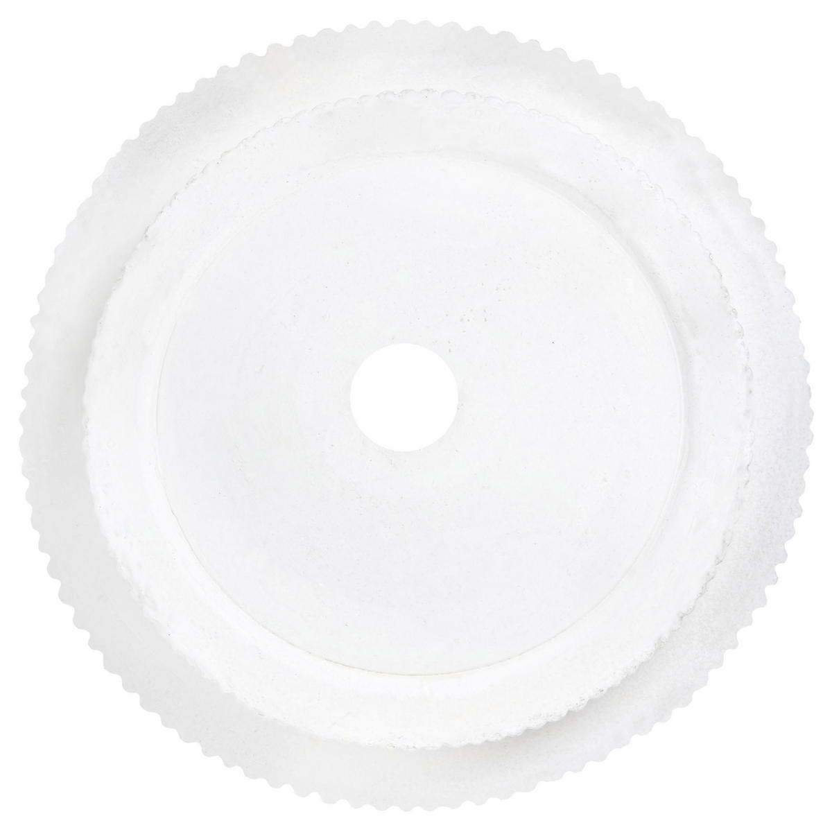 BLUMENTOPF cremeweiß rund 24/24/24 cm Daria - Weiß, Naturmaterialien (24cm) - Beliani