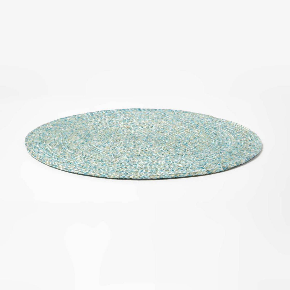 TISCHSET grün im 4er-Set, Platzsets rund geflochten, 40 cm - Grün, Textil (40/40cm) - Homescapes