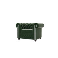 CHESTERFIELD-SESSEL Nyx Flasche grün Samt - Smaragdgrün/Braun, Holz/Textil (94/72/86cm) - S-Style Möbel