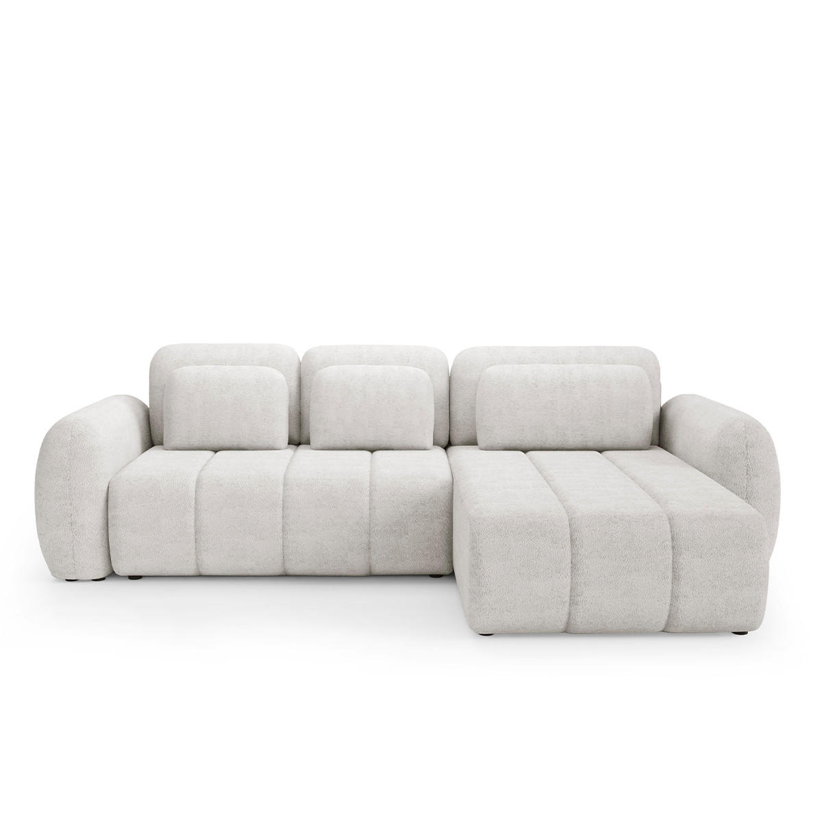 ECKSOFA Cesar 3 Sitzplätze Weiß - Weiß, Holz (304/190cm) - Petits-meubles