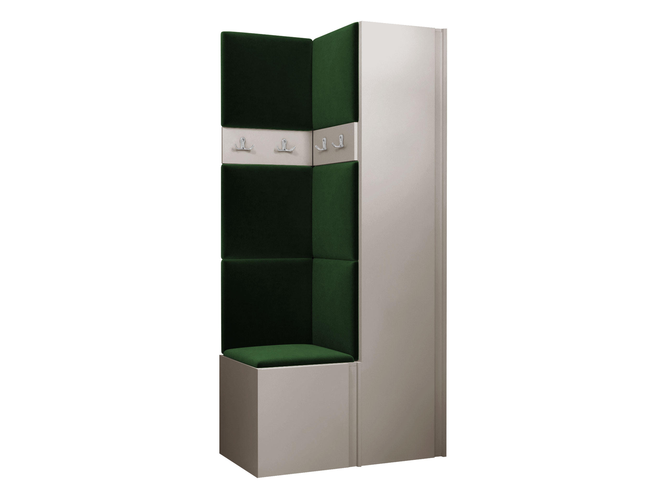 MOBILIER PENTRU HOL Orion XXIV - cașmir/verde, material plastic/compozit lemnos (82/186/46cm) - MIRJAN24