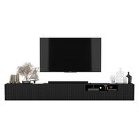 TV-LOWBOARD 2-er Set Elpis2 Schwarz Matt Glamour 150 cm - Schwarz, Holzwerkstoff (300/37.5/36.5cm) - Meble Lindner