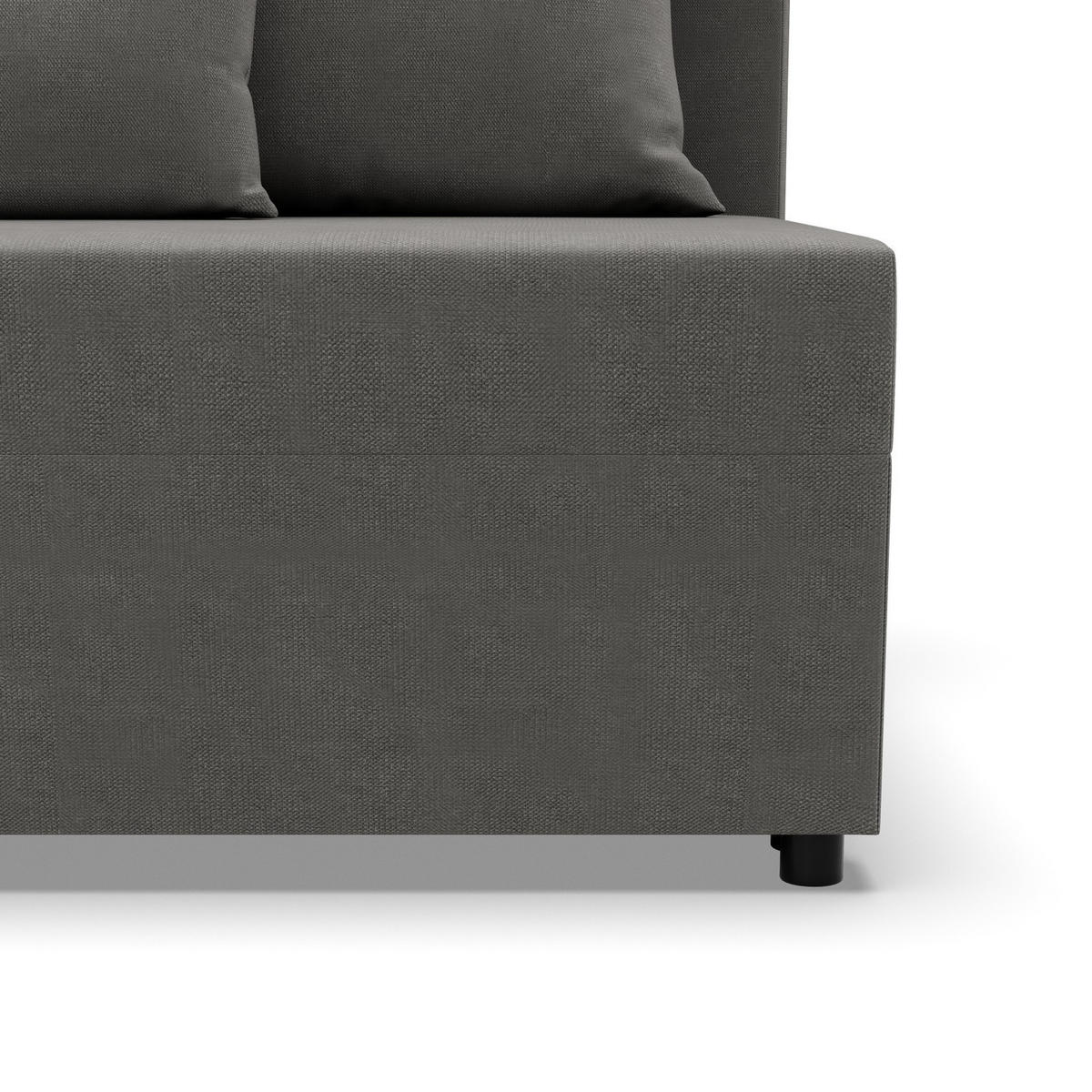 ECKSOFA MIT SCHLAFFUNKTION FERMO BONELL Grau - Grau, Textil (137/201cm) - Mebligo