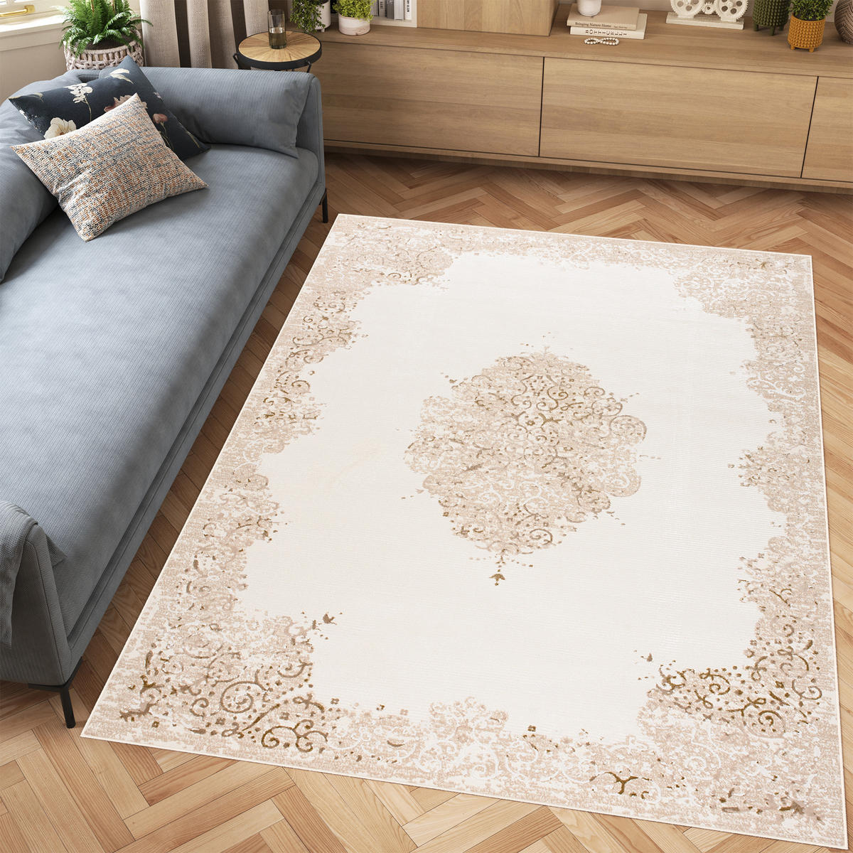 TEPPICH HERA Creme 120/170 cm - Creme, Textil (120/170cm) - Tapiso