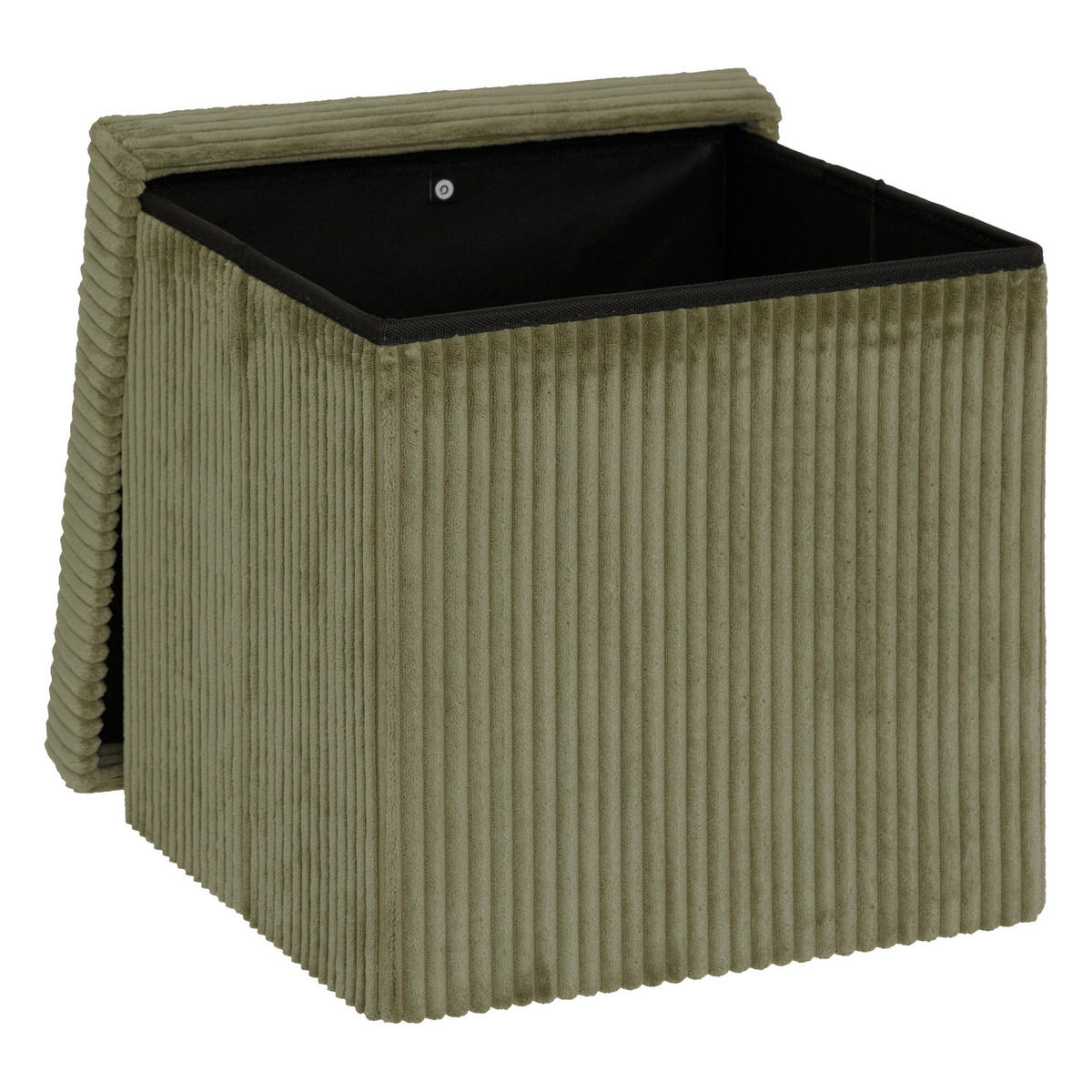 POUF aus Cord Arum 38/38/38 cm - Grün, Kunststoff (38/38/38cm) - Atmosphera Createur d´interieur