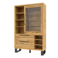 VITRINE in Eiche Wotan, Eiche - Eiche Wotan, Holzwerkstoff (120/190/45cm) - MASSENO
