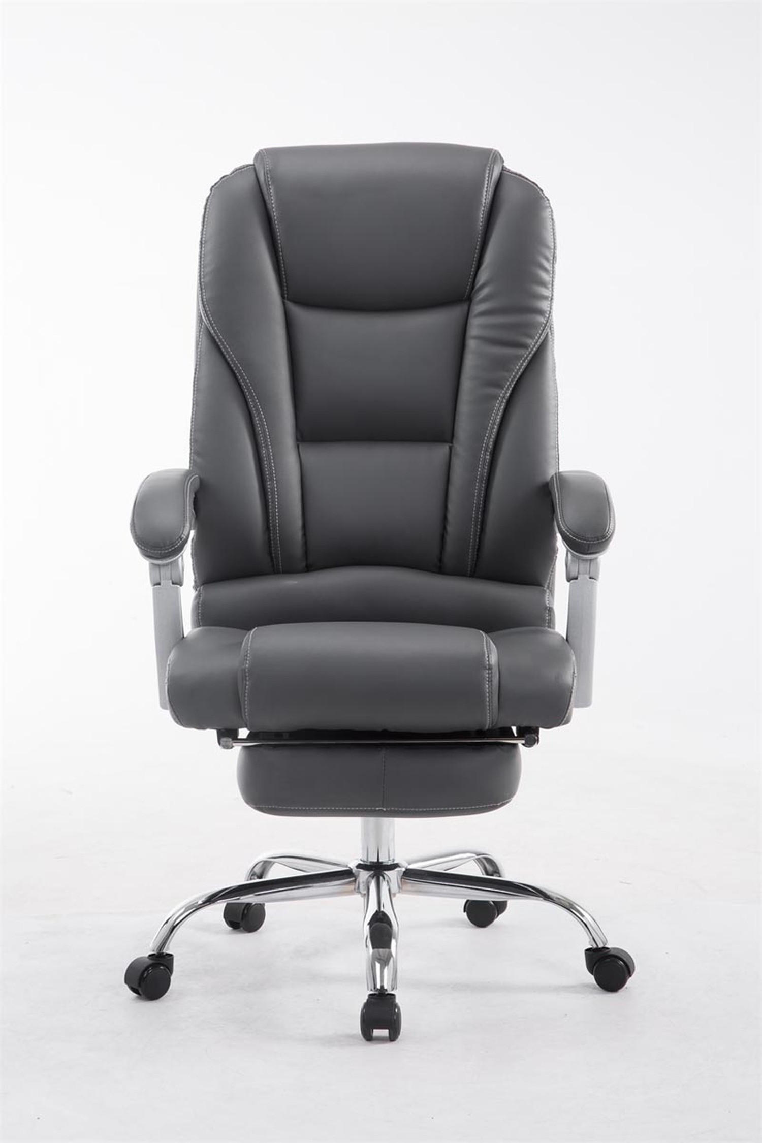 BÜROSTUHL Pacira, Kunstleder Grau - Grau, Textil/Metall (68/127/64cm) - TPFLiving