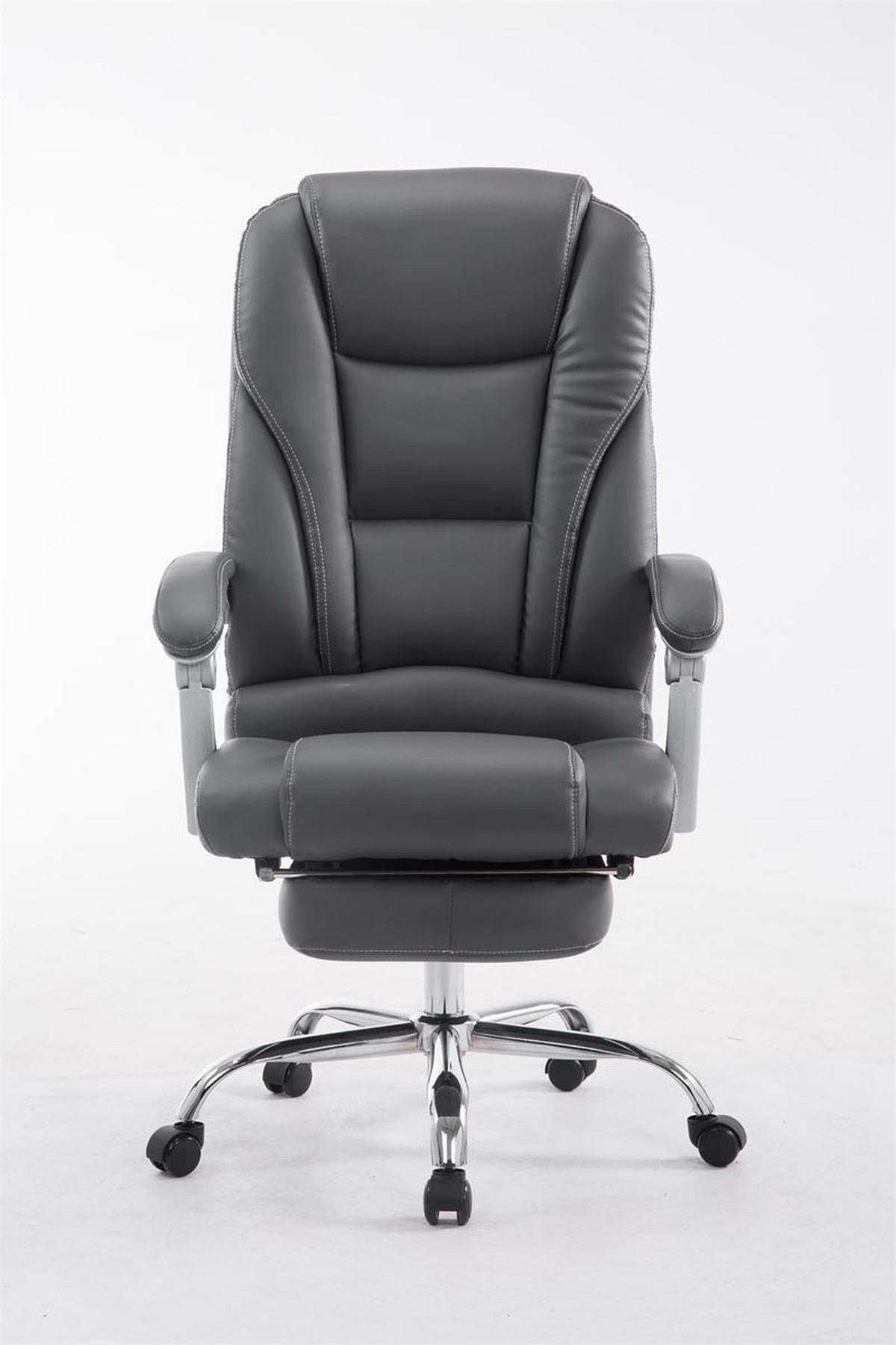 BÜROSTUHL Pacira, Kunstleder Grau - Grau, Textil/Metall (68/127/64cm) - TPFLiving