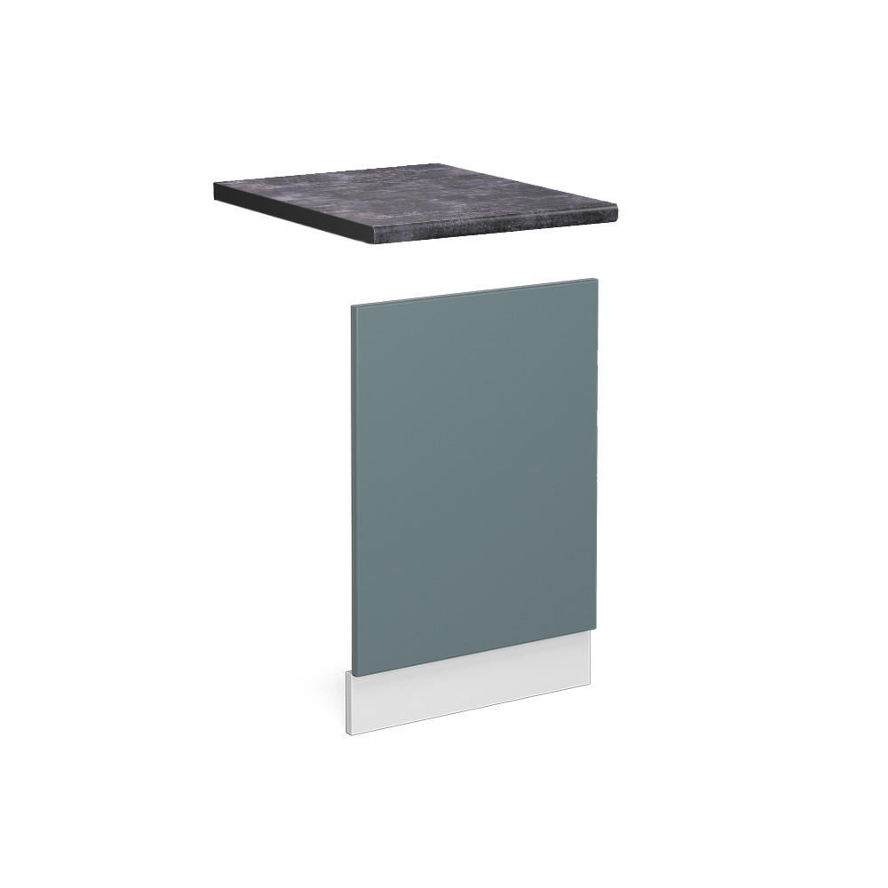 FRONTBLENDE R-Line Blau-Grau 45 cm, AP Anthrazit - Blaugrau/Weiß, Holzwerkstoff (45/57.2/1.6cm) - Vicco