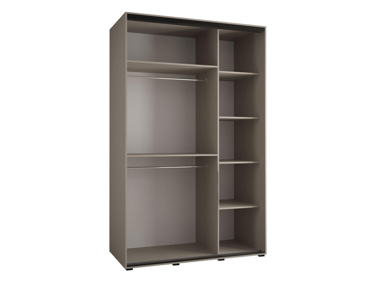 KLEIDERSCHRANK Dakota 3 150 cm - Beige/Schwarz, Holzwerkstoff/Kunststoff (150/235/60cm) - MIRJAN24