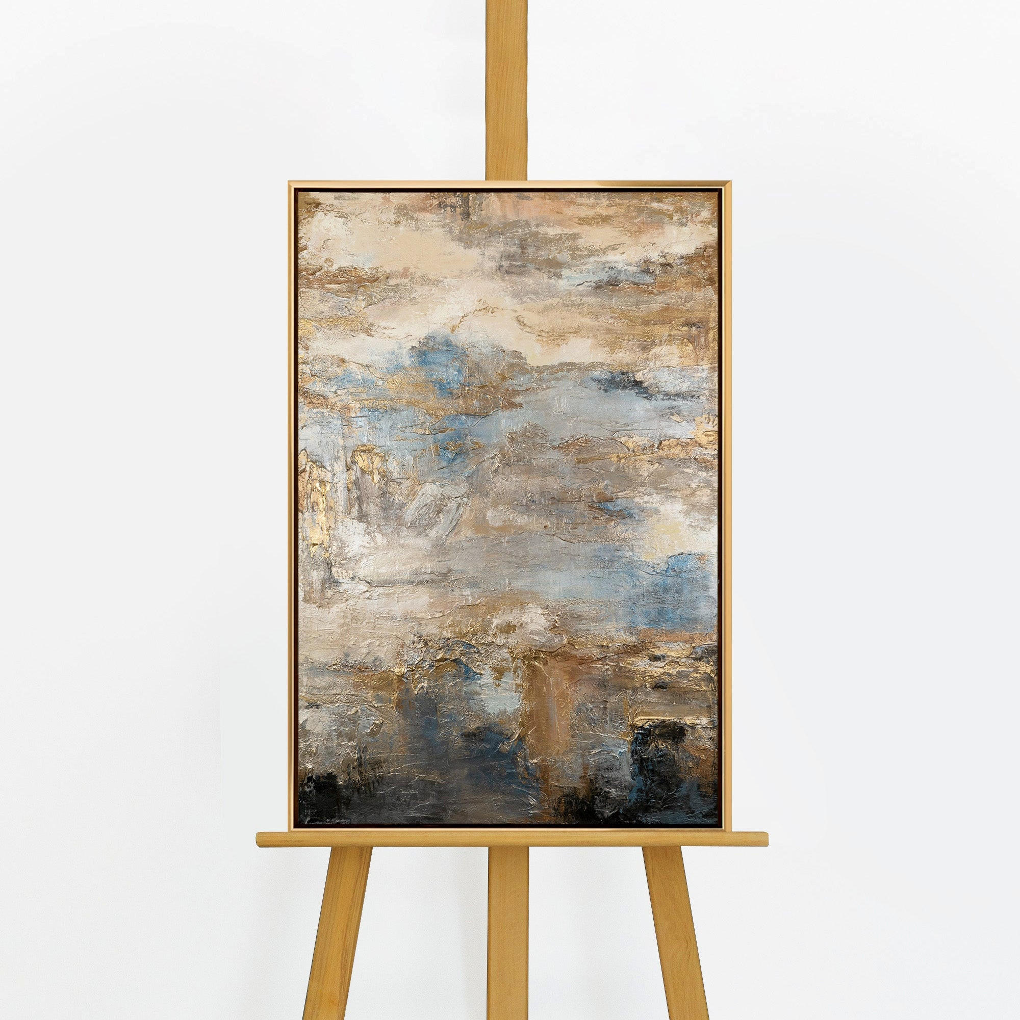 GEMÄLDE Glanz und Eleganz Schattenfugenrahmen Gold 60x40 cm - Goldfarben, Holz (60/40cm) - YS-art gallery