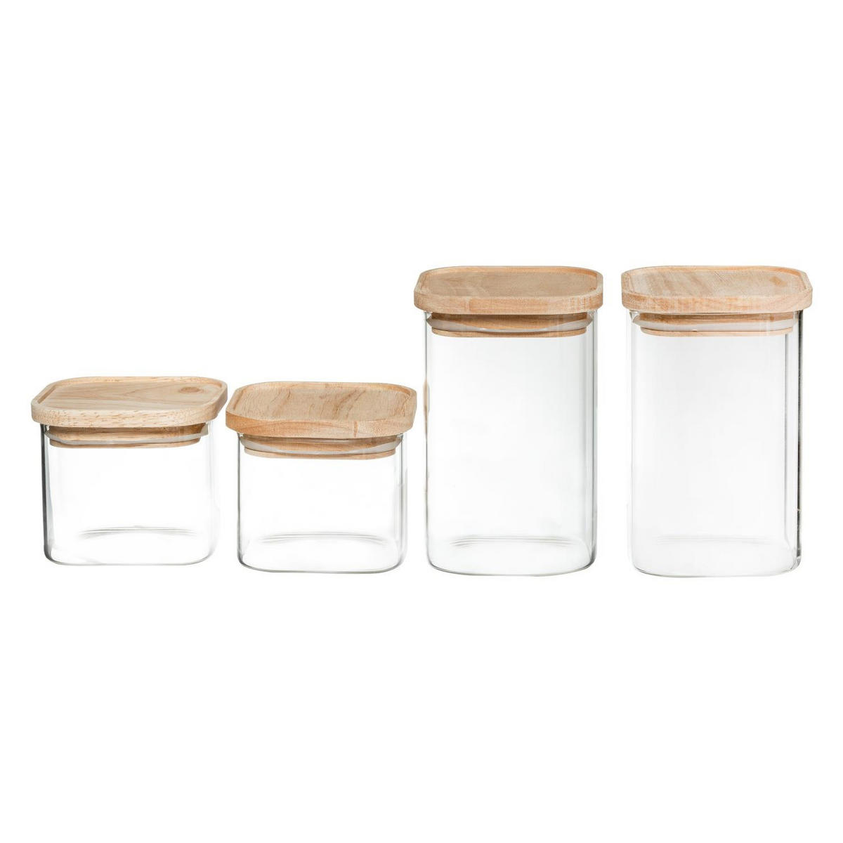AUFBEWAHRUNGSBEHÄLTER für Lebensmittel 23/11,5/27 cm - Transparent, Holz (11.5/27/23cm) - 5five Simply Smart