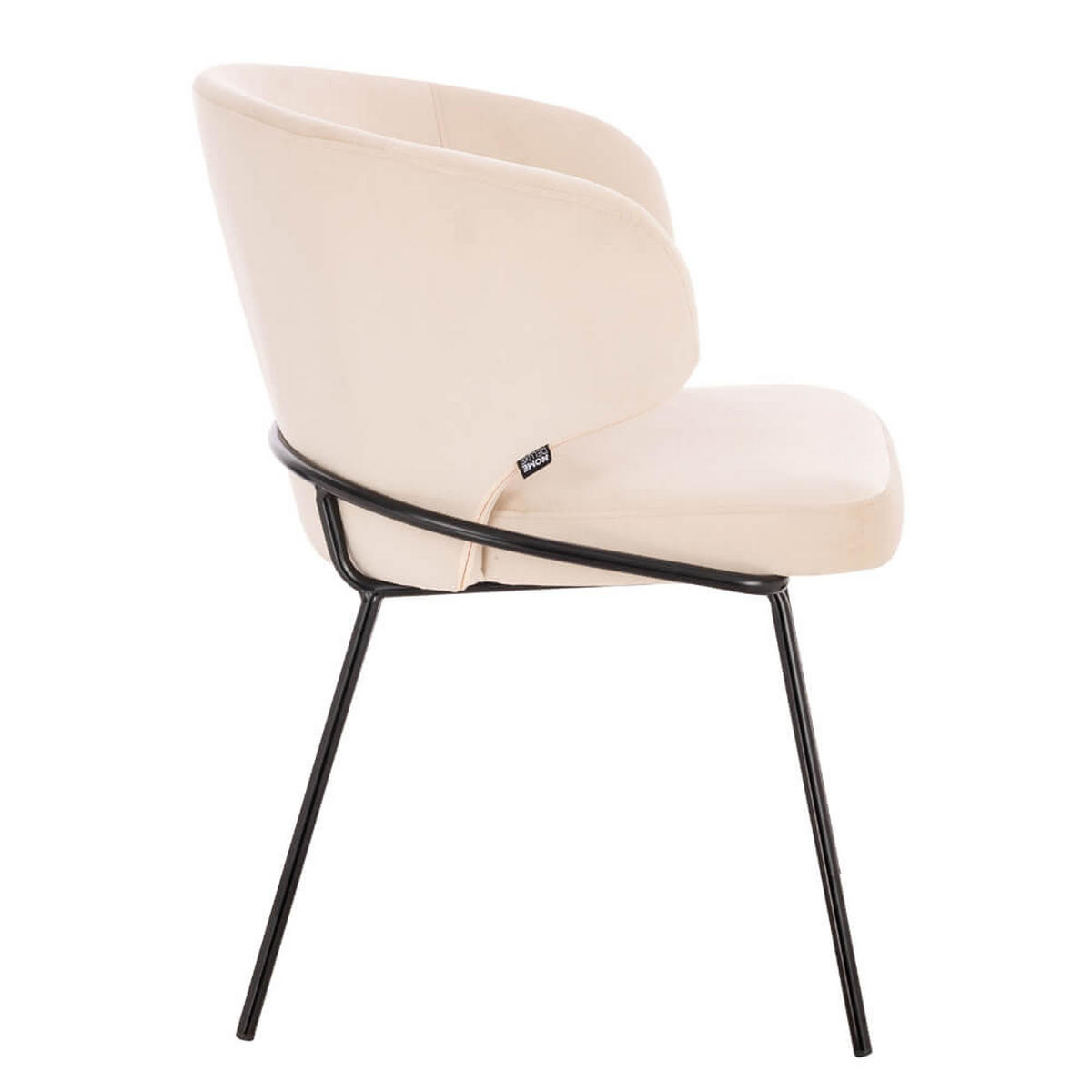 ESSZIMMERSTUHL AMARA Samt - 1er Set Beige - Beige, Kunststoff (55/79/59cm) - Home Deluxe