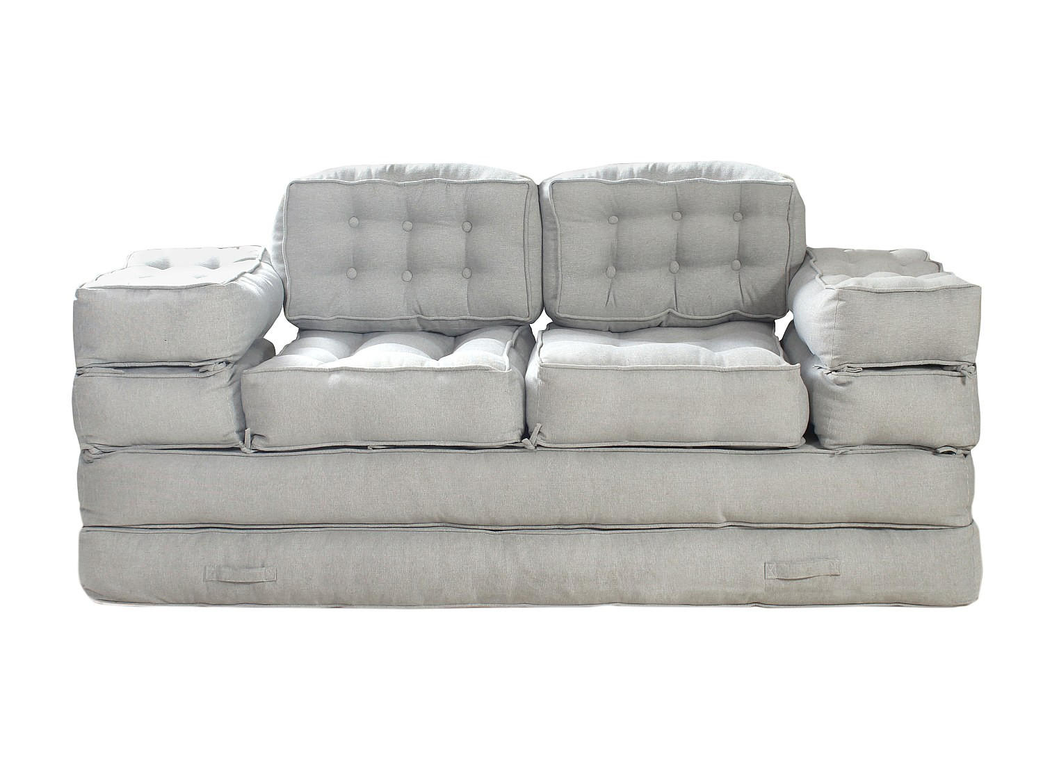 Vente-Unique Modulierbares Grau 195x90x70 cm