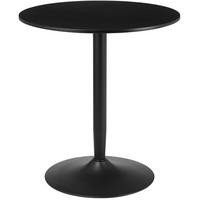 ESSTISCH 70/75 cm Schwarz aus Stahl und MDF - Schwarz, Metall (70/70/75cm) - OKMYHOME