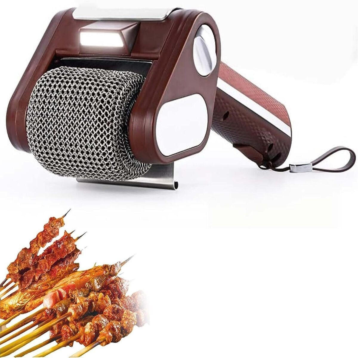 GRILLBÜRSTE Elektrische & Edelstahl Braun, Braun - Dunkelbraun, Kunststoff (12cm) - Authentics