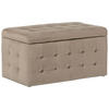 TRUHENBANK Michigan 42/72/40 cm - Hellbraun, Textil (72/40/42cm) - Beliani