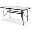 GARTENTISCH Porto, mit Schwarz Beine - Schwarz, Glas/Holzwerkstoff (90/150/72cm) - Bettso