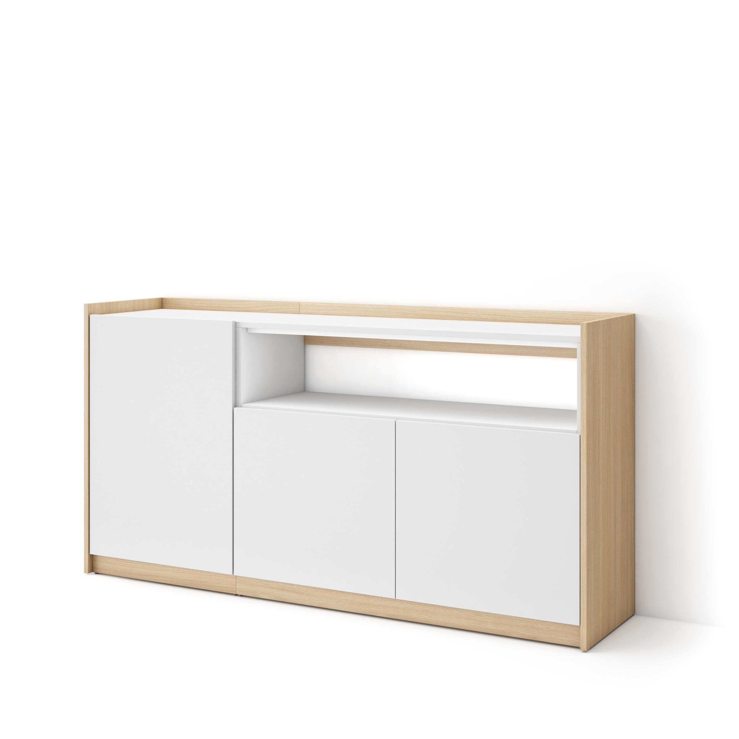 Skraut Home Sideboard, Weiß 156x80x37 cm