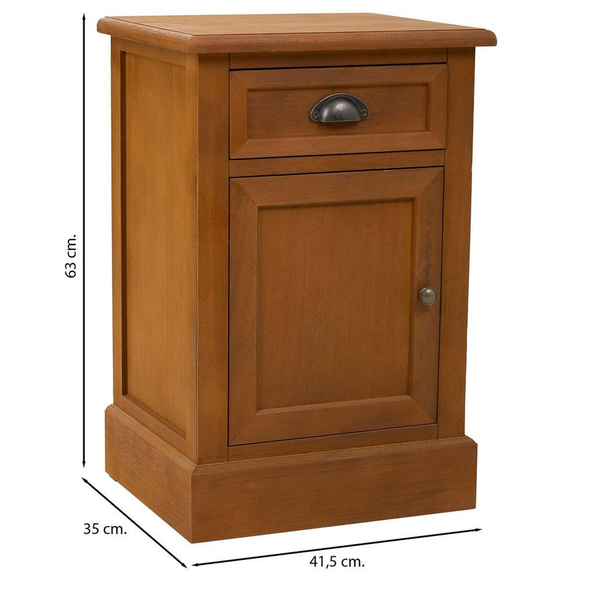 NACHTTISCH aus Holz, braun, 42x35x63cm - Braun, Holz (46/40/68cm) - Wanderlust