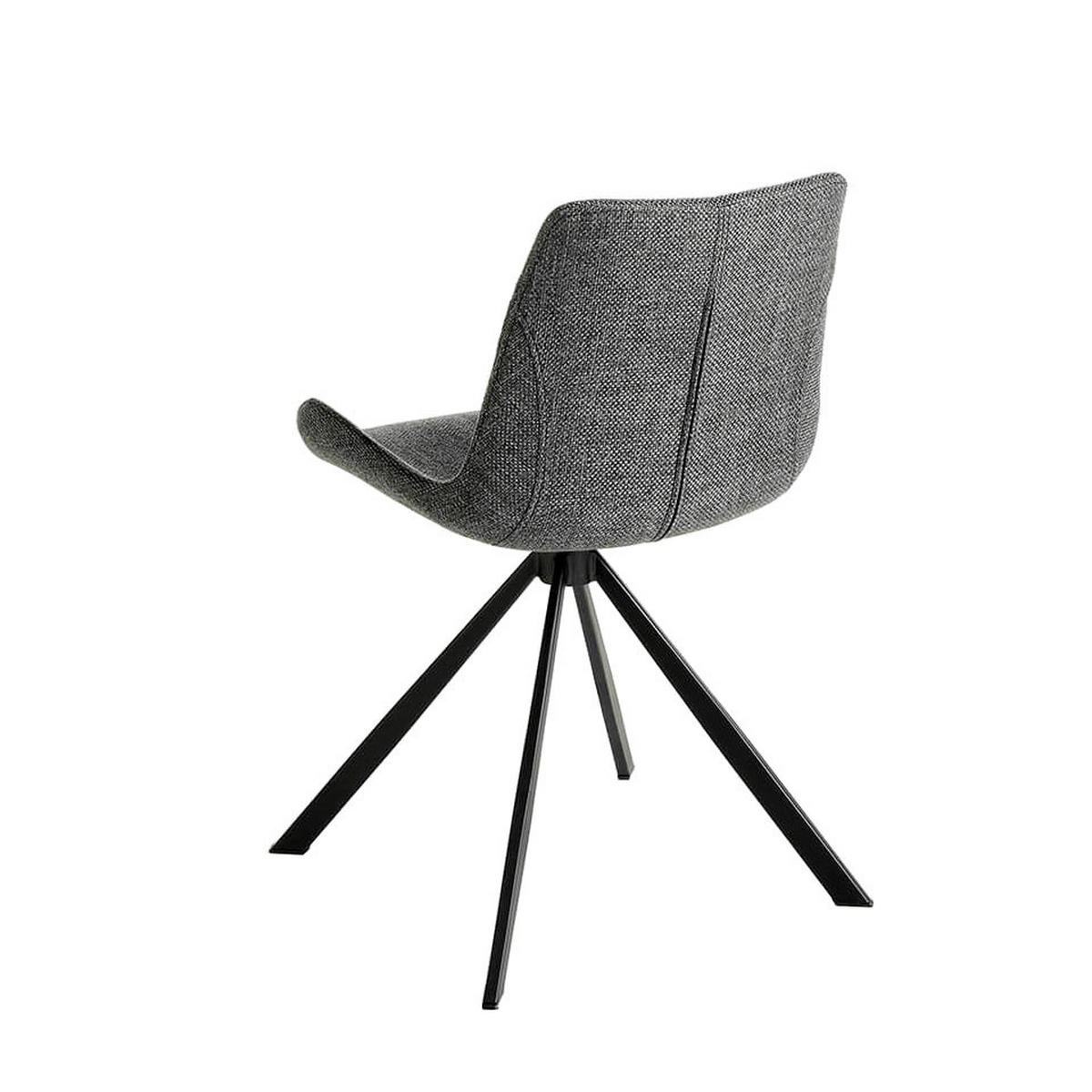 ESSZIMMERSTUHL Stoff Schwarz , Grau - Schwarz/Grau, Textil (54/82/58cm) - ANGEL CERDA