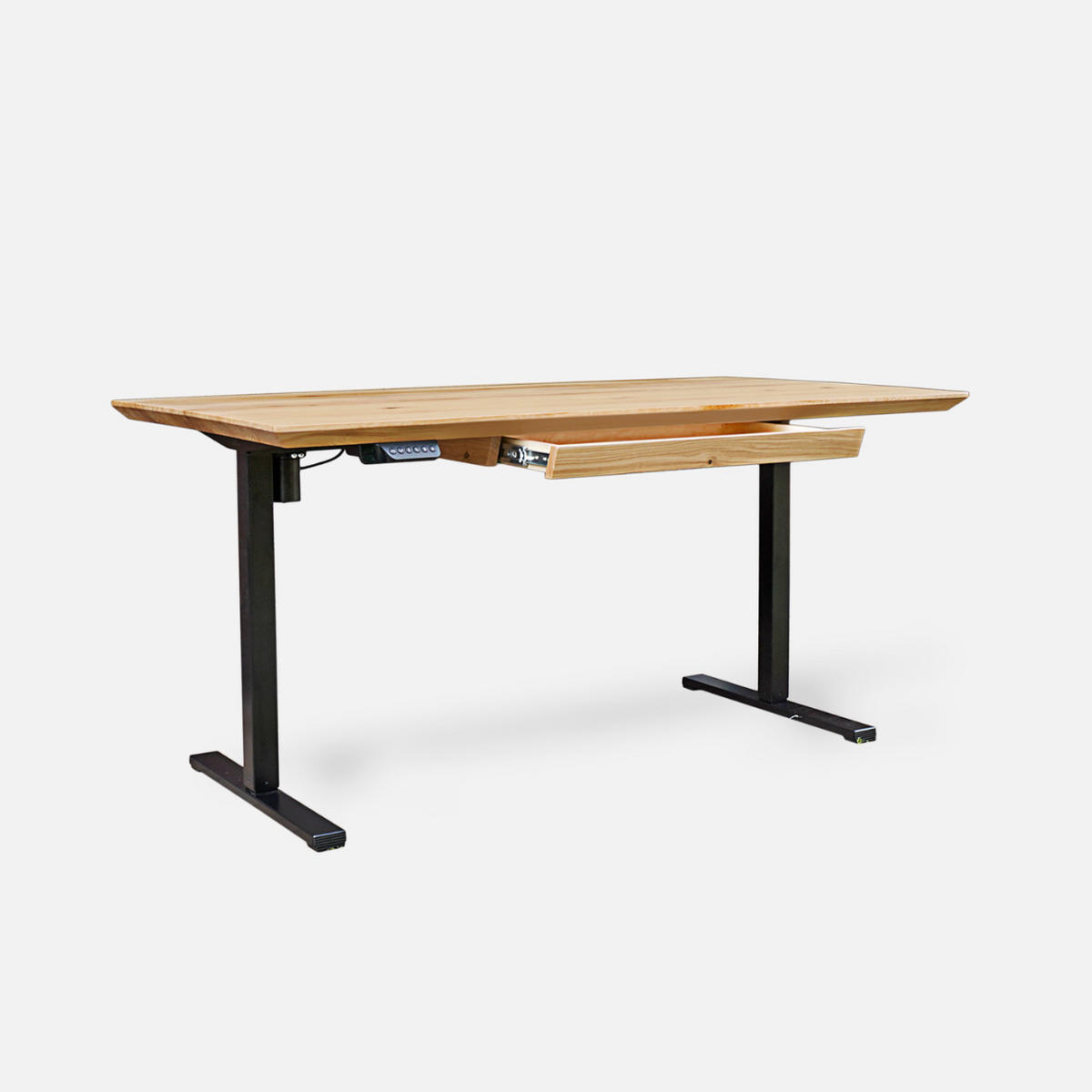 SCHREIBTISCH Höhenverstellbarer aus Holz COLIN - Eichefarben, Holz (80/150/75cm) - Rawood Furniture