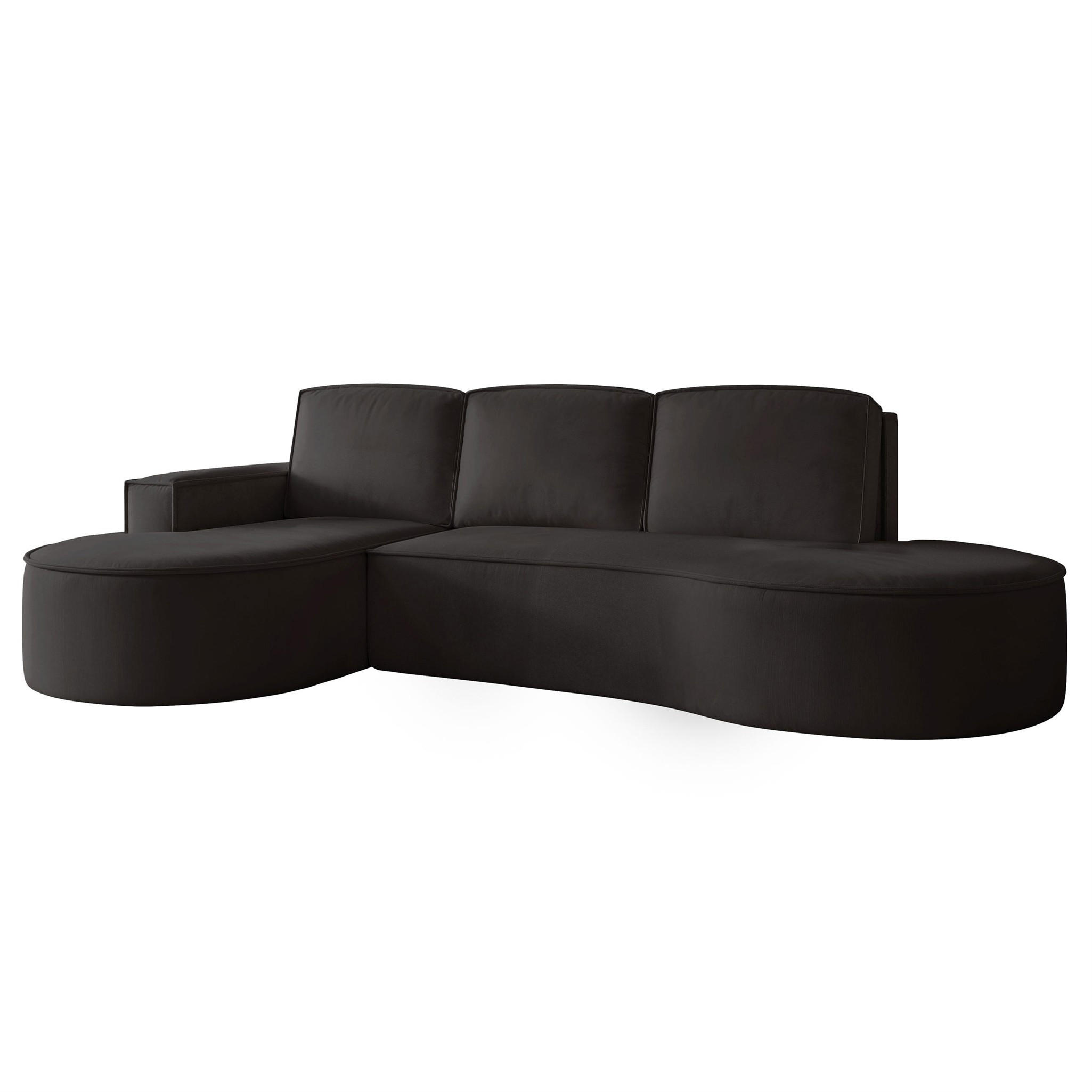 Fun Möbel Ecksofa Schwarz 277x156 cm
