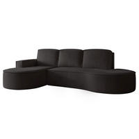 ECKSOFA Arlet Mit Schlaffunktion - Schwarz, Holzwerkstoff/Textil (277/156cm) - Fun Möbel