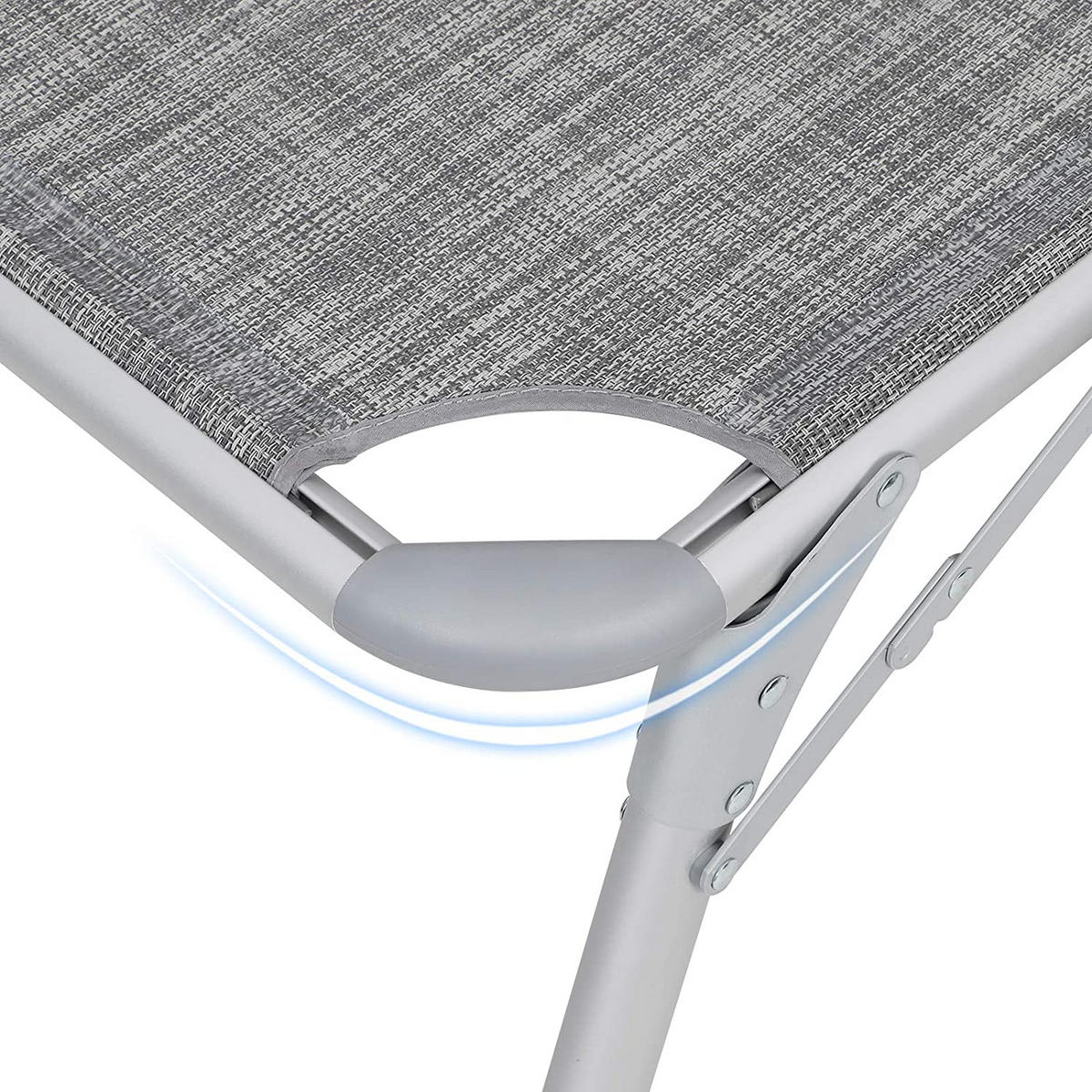 SONNENLIEGE GARTENLIEGE - Hellgrau, Textil (200/48/65cm) - Hansiro