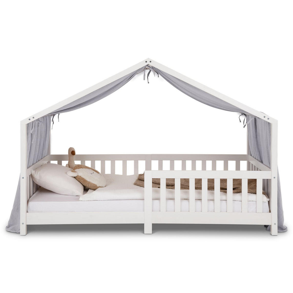 HAUSBETT- HIMMEL LIAN hellgrau - Hellgrau, Textil - IDIMEX