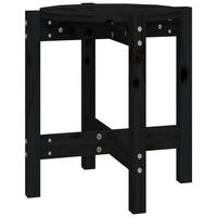 COUCHTISCH Schwarz Ø 42,5x45 cm Massivholz Kiefer - Schwarz, Holz (42.5/42.5/45cm) - furnicato